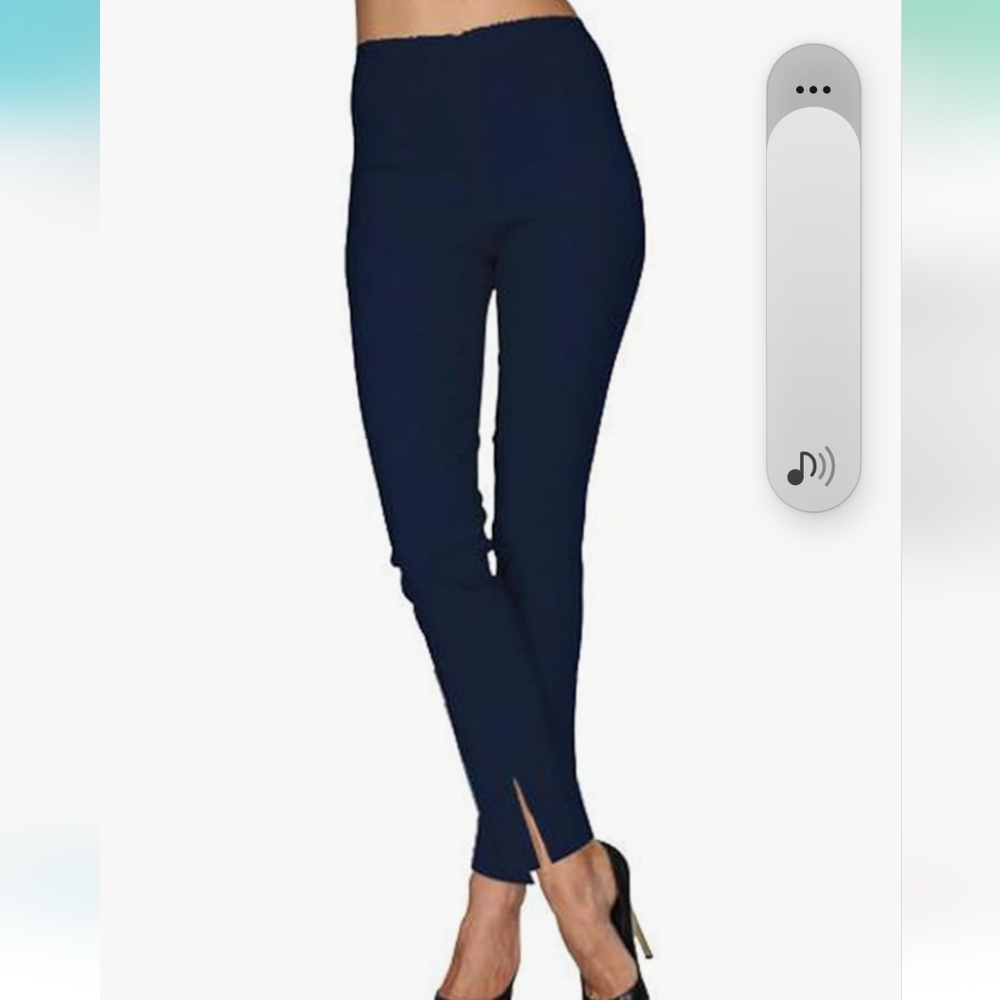 1 Pair 👖MESMERIZE MARIEL Slim Stretch Knit Ankle Slit 👖 Pants - Size 14